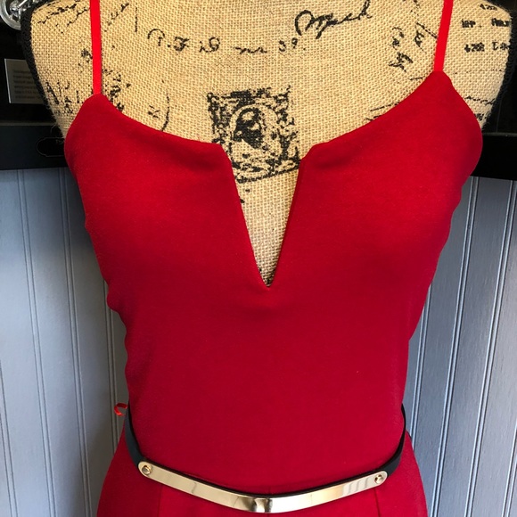 ❤️HOST PICK🖤Adeline Cherry Belted Jumpsuit - Picture 4 of 8